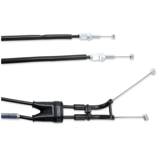 Cable del acelerador de vinilo negro.