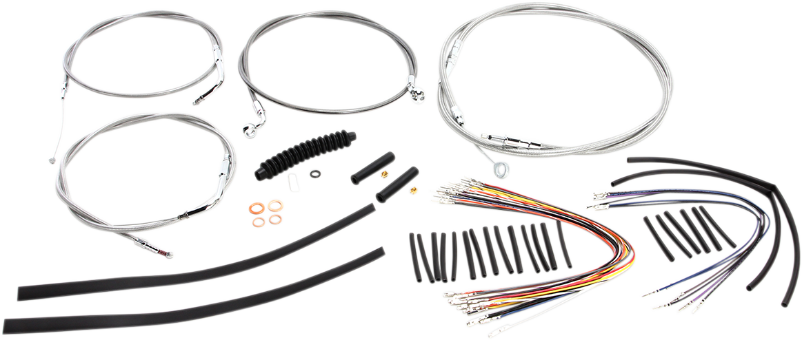 Kit de instalación de manillar XR - Kit de instalación de manillar XR - Perchas para monos de 15"-17" - FLST '07-'10 - Acero inoxidable