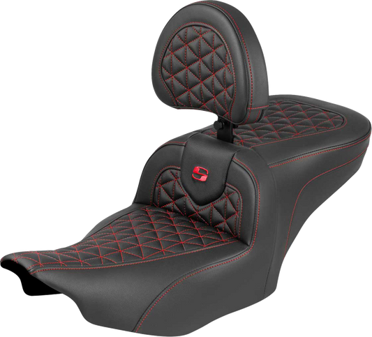 Asiento de alcance estándar Roadsofa™ - Asiento Roadsofa™ - con respaldo - Costura roja - FLH/FLT '23-'25