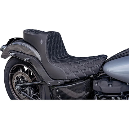 Asiento SLYFOX Chariot Black Double Diamond Stitch Silver Logo FLSB '18-'21/FXLR '18-'26