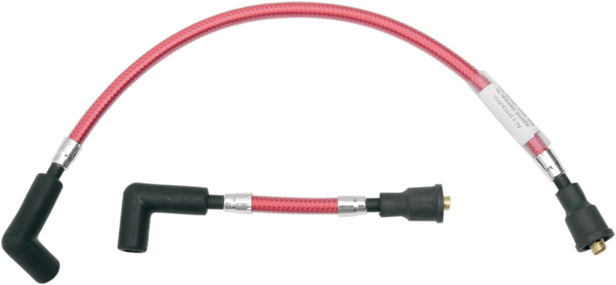 Cable trenzado de bujía - Cables de bujía - Rojo manzana caramelo - FX/FL '65-'99