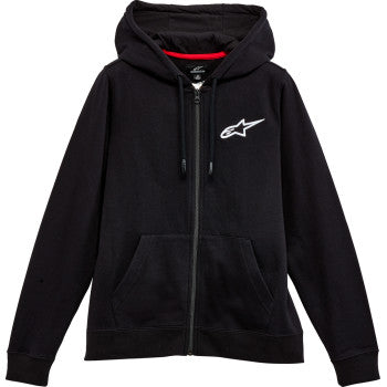 Sudadera con Capucha Alpinestars Ageless Zip para mujer - Negro/Blanco