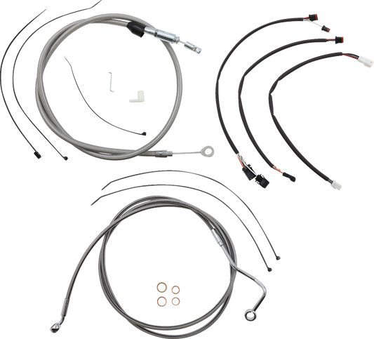Kit de instalación de manillar XR - Kit de instalación de manillar XR - Perchas para monos de 12"-14" - FLHR '21-'22 - Acero inoxidable/cromo