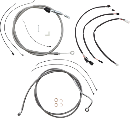 Kit de instalación de manillar XR - Kit de instalación de manillar XR - Perchas para monos de 12"-14" - FLHR '21-'22 - Acero inoxidable/cromo