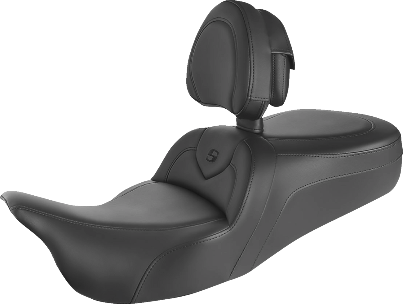 Asiento RoadSofa™ para triciclos - Asiento RoadSofa™ - Con respaldo - Negro con costuras negras - FL '09-'24