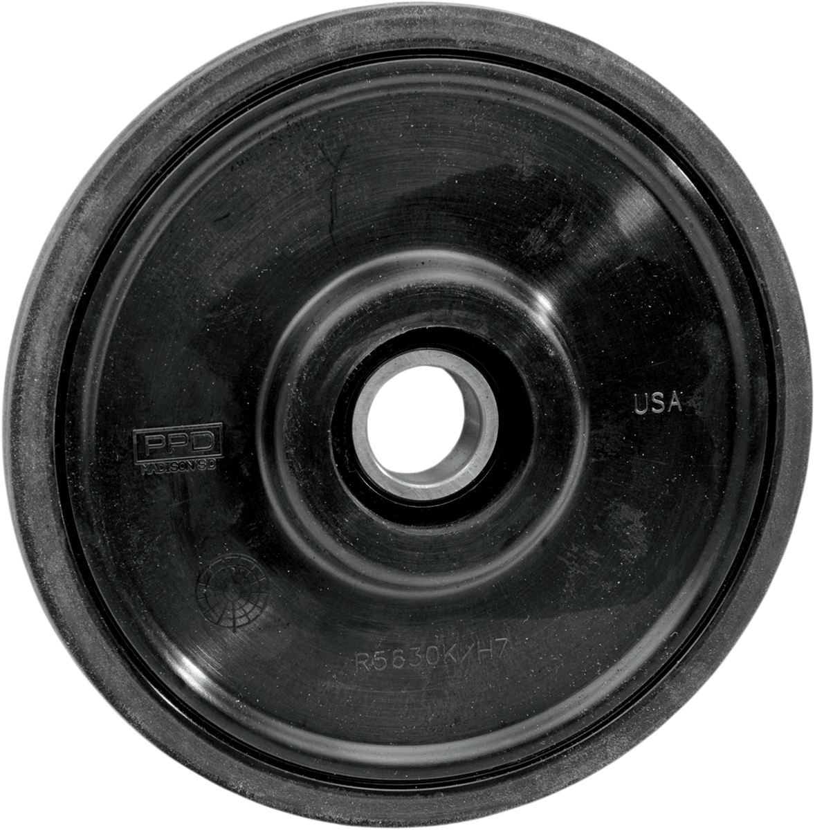 Rueda loca - Rueda loca con rodamiento 6004-2RS - Negra - 5.63" OD x 20 mm ID