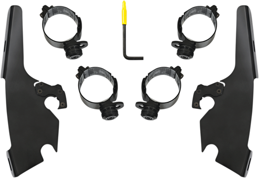 Kit de montaje completo con bloqueo de gatillo para parabrisas Fats/Slim - Kit de montaje Fats/Slim - Negro - FLFB