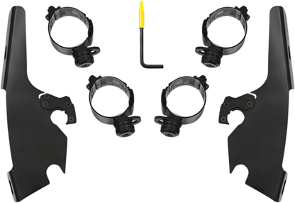 Kit de montaje completo con bloqueo de gatillo para parabrisas Fats/Slim - Kit de montaje Fats/Slim - Negro - FLFB