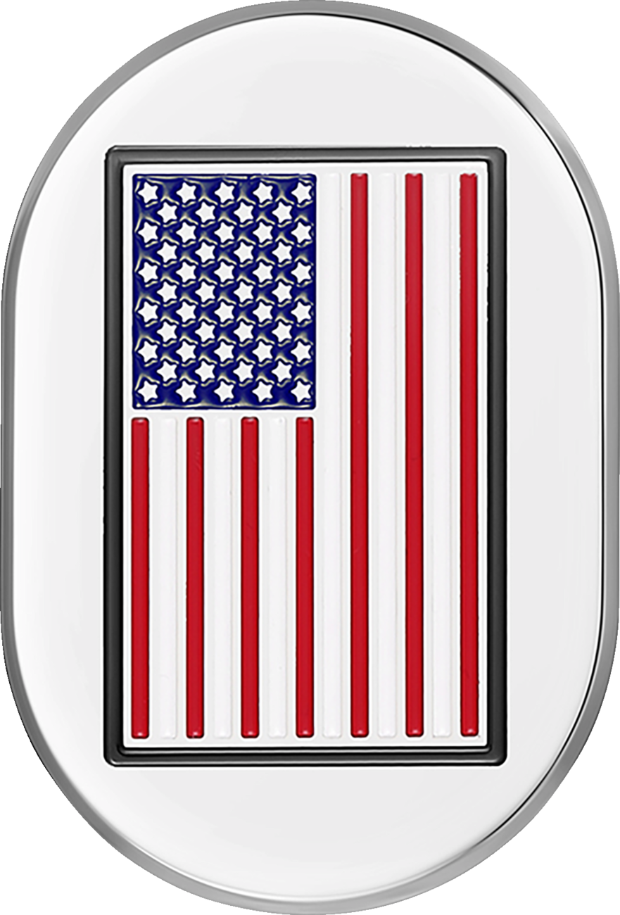 Cubierta de antena - Cubierta de antena - Guardabarros trasero derecho - Bandera estadounidense - Cromada