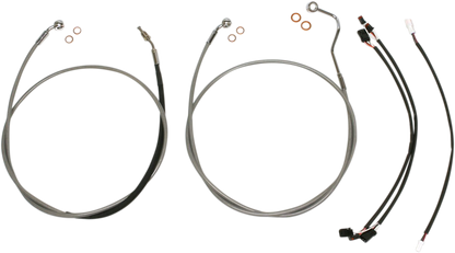 Kit de instalación de manillar XR - Kit de instalación de manillar XR - Colgadores Ape de 12"-14" - FLH '17-'20 - Acero inoxidable/cromo