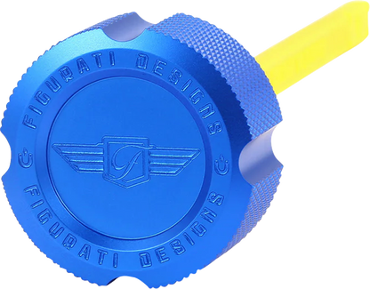 Varilla de nivel de aceite magnética de alto rendimiento - Varilla de nivel de aceite magnética de alto rendimiento - Moleteada - Azul - M8 Touring/Trike