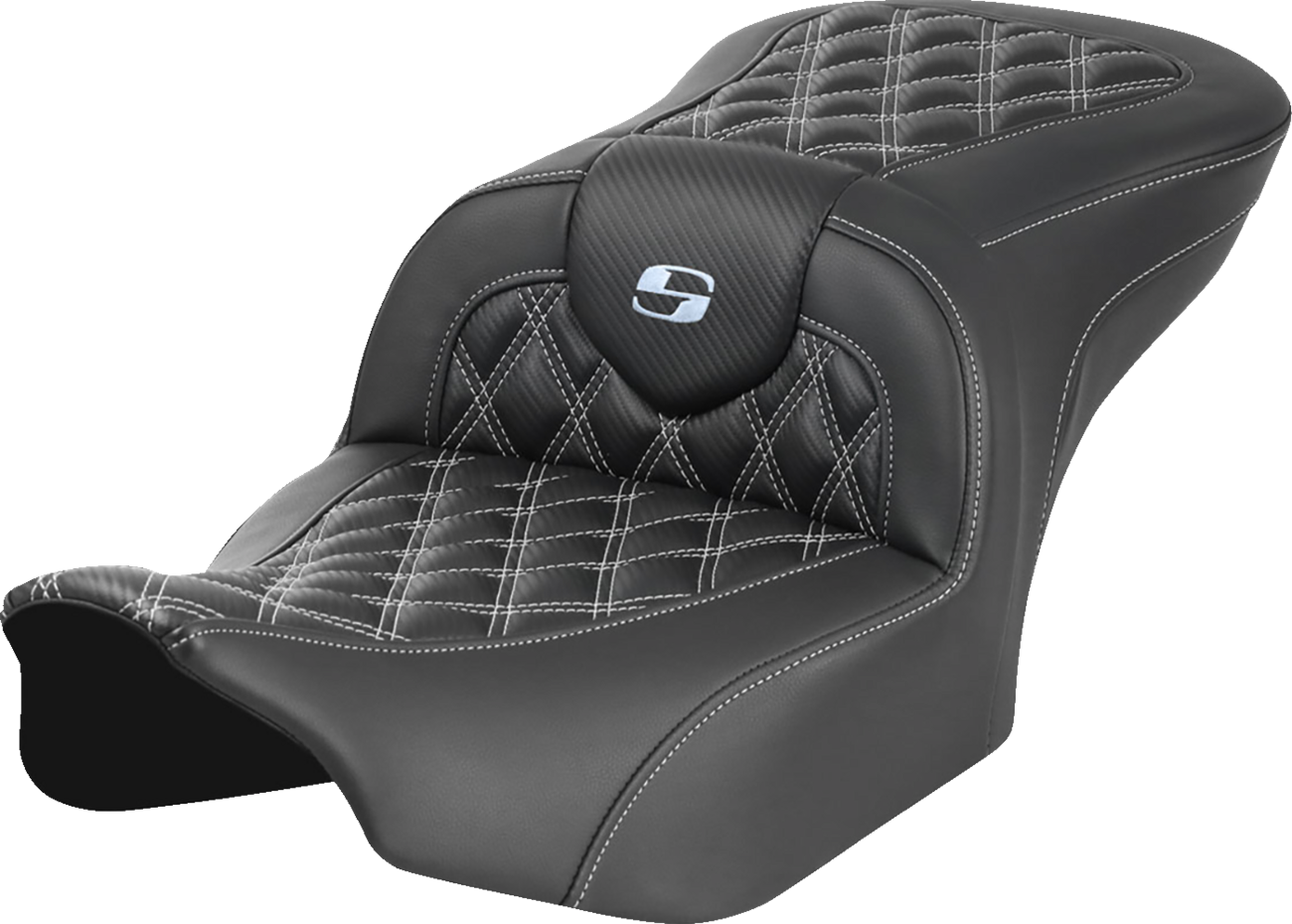 Asiento de fibra de carbono Roadsofa™ - Asiento de fibra de carbono RoadSofa™ - sin respaldo - Costura de celosía - Costura plateada - FL/FX '23-'24