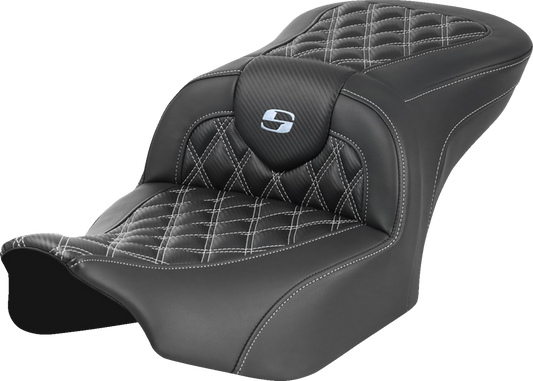 Asiento de fibra de carbono Roadsofa™ - Asiento de fibra de carbono RoadSofa™ - sin respaldo - Costura de celosía - Costura plateada - FL/FX '23-'24