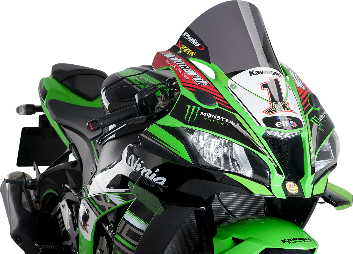 Parabrisas Z-Racing - Parabrisas de carrera - 14-1/4" - Ahumado oscuro - Kawasaki