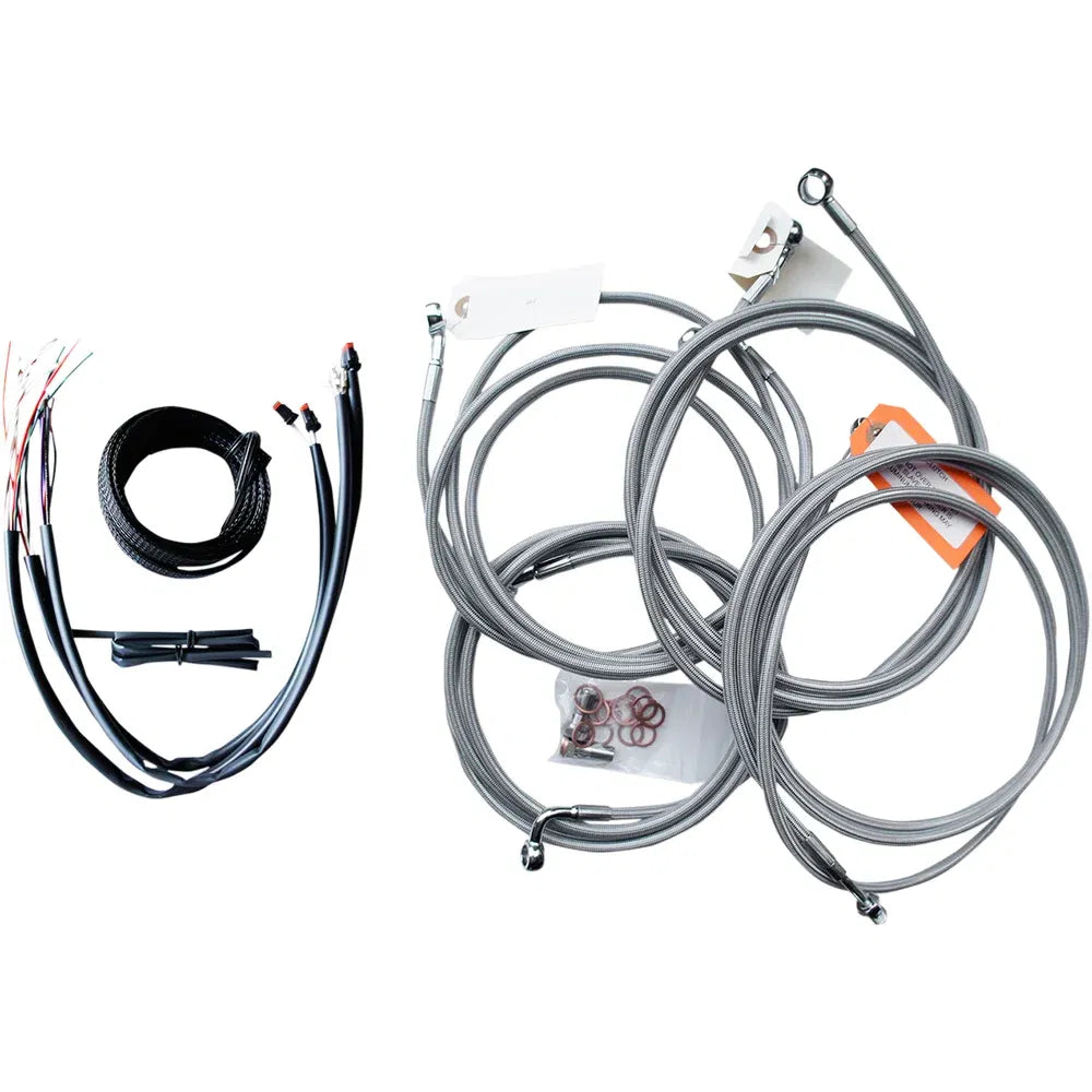 Kit completo de cable de manillar/línea de freno trenzado de acero inoxidable — kit de cables