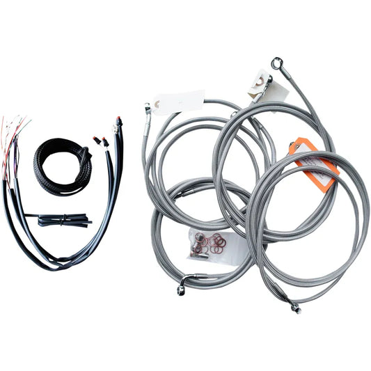 Kit completo de cable de manillar/línea de freno trenzado de acero inoxidable — kit de cables