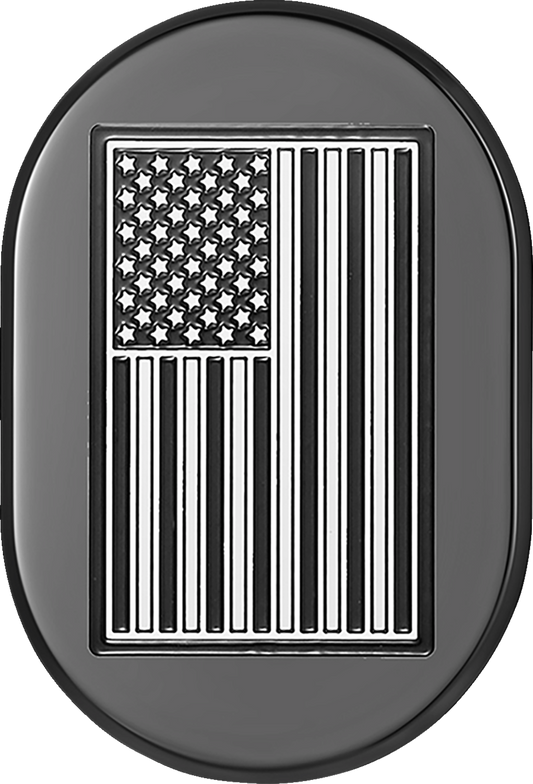 Cubierta de antena - Cubierta de antena - Guardabarros trasero izquierdo - Bandera estadounidense con corte en contraste - Negro