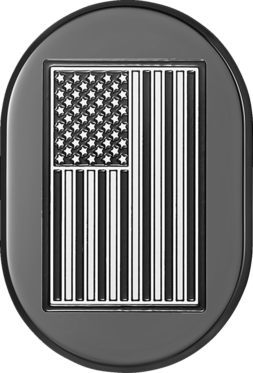 Cubierta de antena - Cubierta de antena - Guardabarros trasero izquierdo - Bandera estadounidense con corte en contraste - Negro