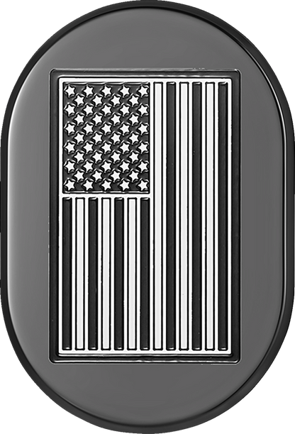 Cubierta de antena - Cubierta de antena - Guardabarros trasero izquierdo - Bandera estadounidense con corte en contraste - Negro