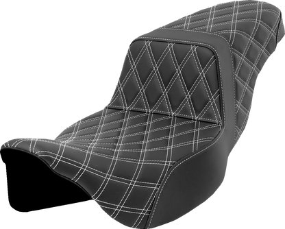 Asiento Saddlemen Lattice Stitch Step-Up White Stitch Extended Reach FLH/FLT '08-'23
