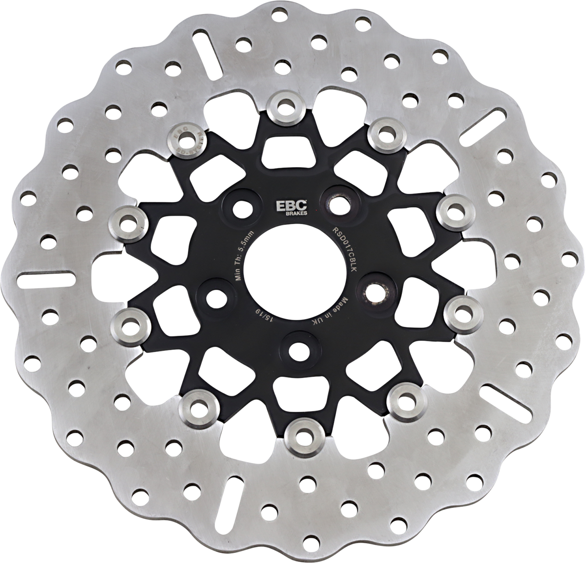 Rotor de freno trasero de acero inoxidable personalizado - Rotor de freno - Negro