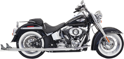 Sistema de escape True Duals con silenciadores de cola de pez — con deflectores - Sistema de escape True Duals con silenciadores de cola de pez - 36" - Softail - Deflector incluido