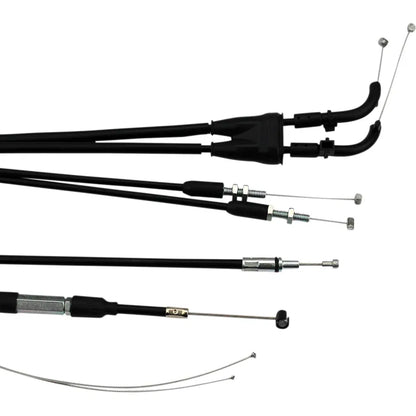 Cable del acelerador de vinilo negro.