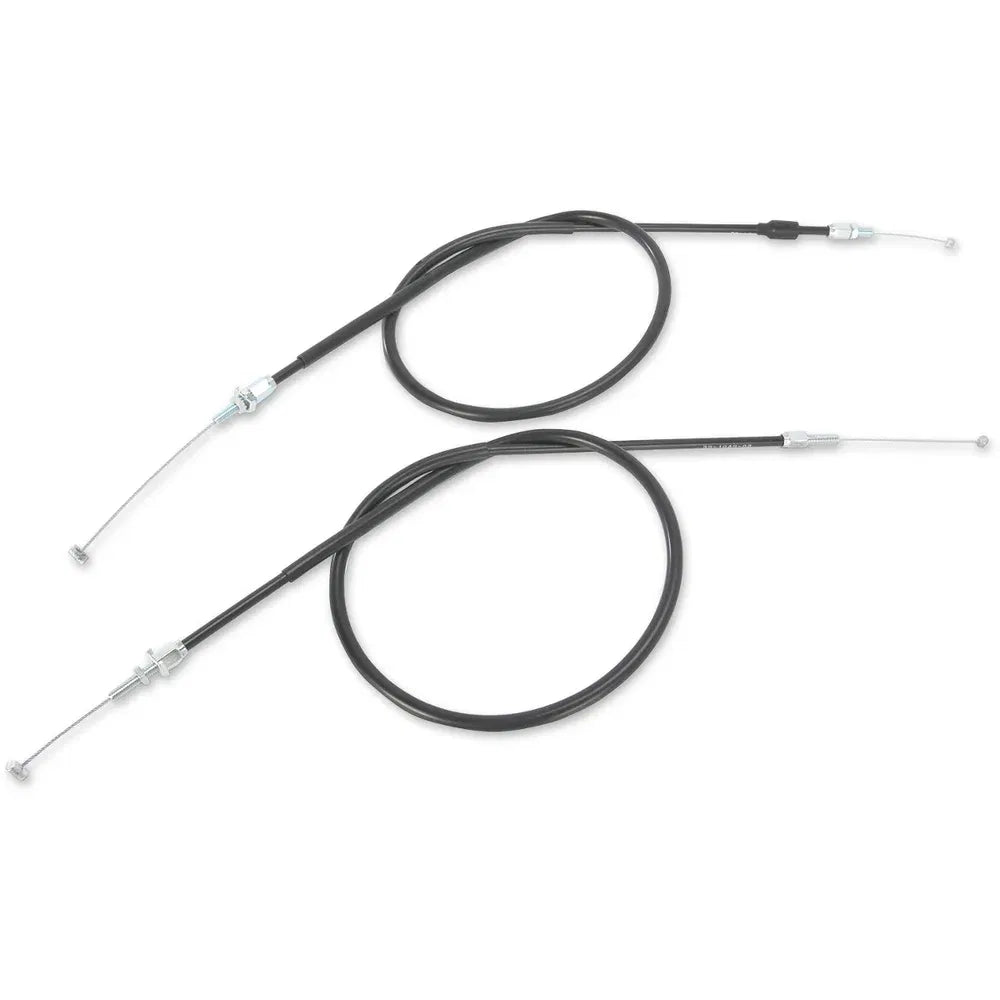 Cable del acelerador de vinilo negro.
