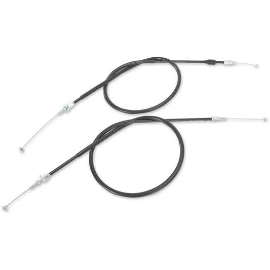 Cable del acelerador de vinilo negro.