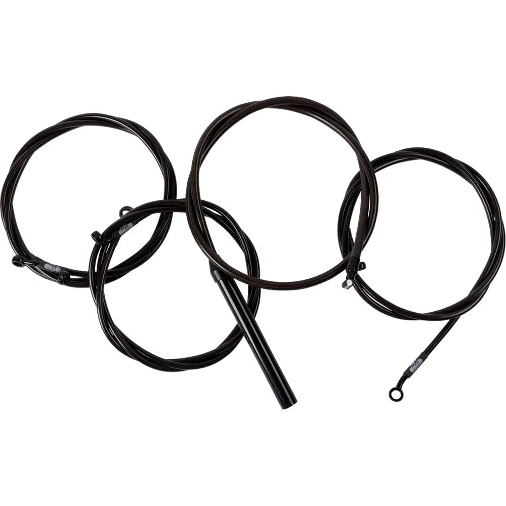 Kit completo de cable de manillar/línea de freno trenzado midnight, estándar