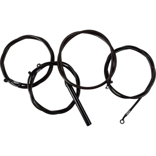 Kit completo de cable de manillar/línea de freno trenzado midnight, estándar