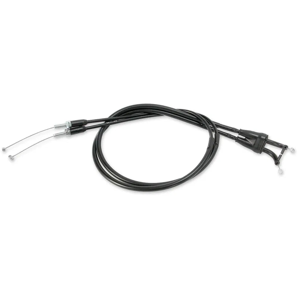 Cable del acelerador de vinilo negro.