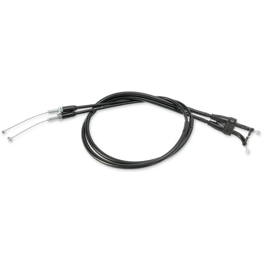 Cable del acelerador de vinilo negro.