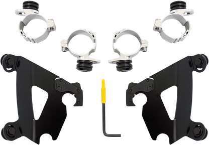 Kit de herrajes Cafe Fairing Trigger-Lock - Kit de montaje Cafe - Negro - XL/XG