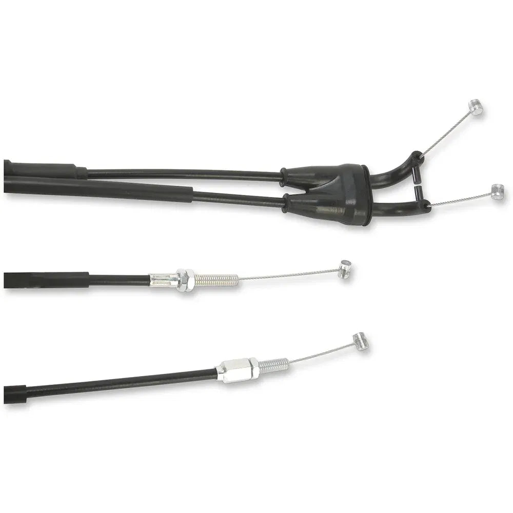 Cable del acelerador de vinilo negro.