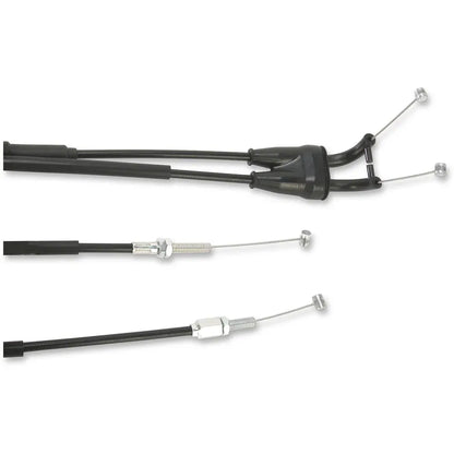 Cable del acelerador de vinilo negro.
