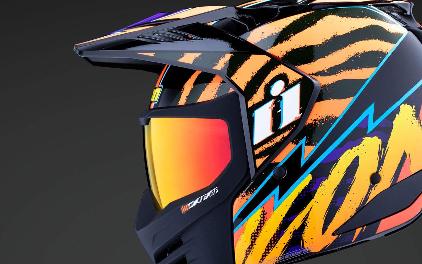 Casco Icon Elsinore Rad Dawn - Naranja