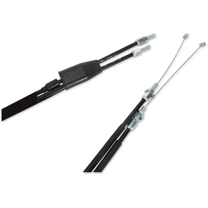 Cable del acelerador de vinilo negro.