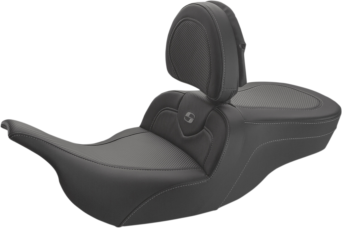 Asiento de fibra de carbono Roadsofa™ - Asiento de fibra de carbono Roadsofa™ - con respaldo - Liso - FLH/FLT '97-'07