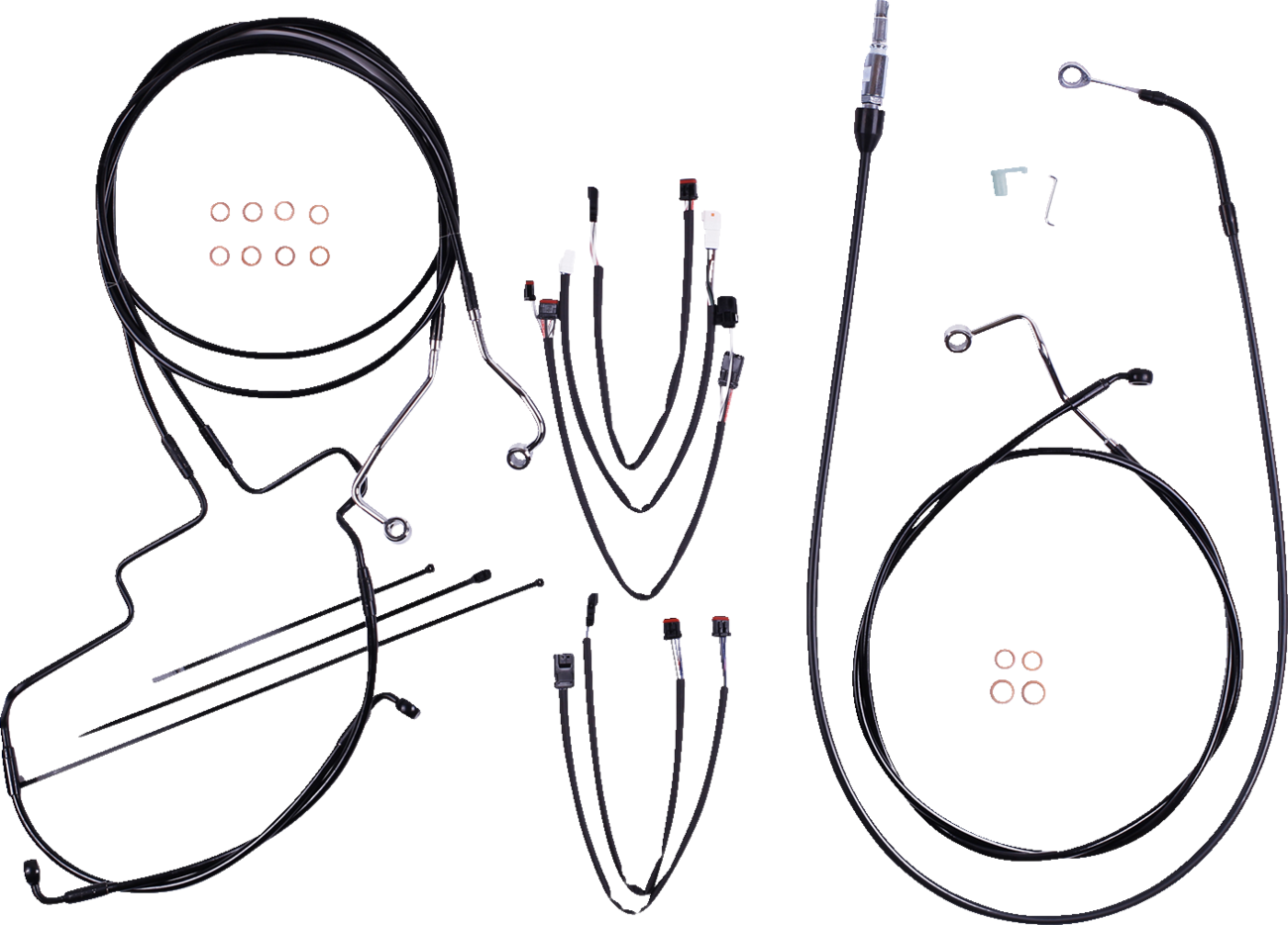Kit de instalación de manillar XR - Kit de instalación de manillar XR - Perchas Ape de 12"-14" - FLH '21-'22 - Negro