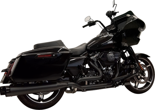 Silenciadores deslizables de lata recta de 4-1/2" - Silenciadores deslizables de lata recta de 4-1/2" - Negro con tapa negra - Twin Cam Touring