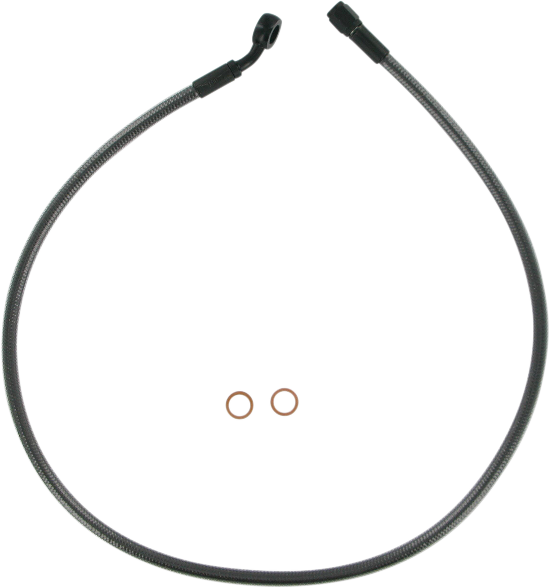 Kit de línea de freno superior delantero trenzado sin ABS de longitud alternativa Designer Series - Línea de freno - 10 mm-35° - 29" - Black Pearl