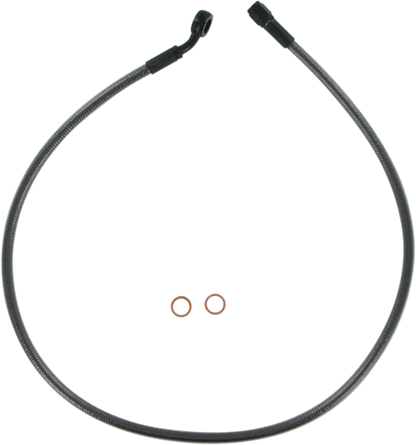 Kit de línea de freno superior delantero trenzado sin ABS de longitud alternativa Designer Series - Línea de freno - 10 mm-35° - 29" - Black Pearl