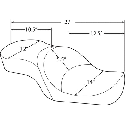 Asiento touring ancho de perfil bajo