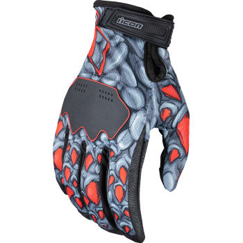 Guantes ICON Hooligan Kryola Kreep - Rojo