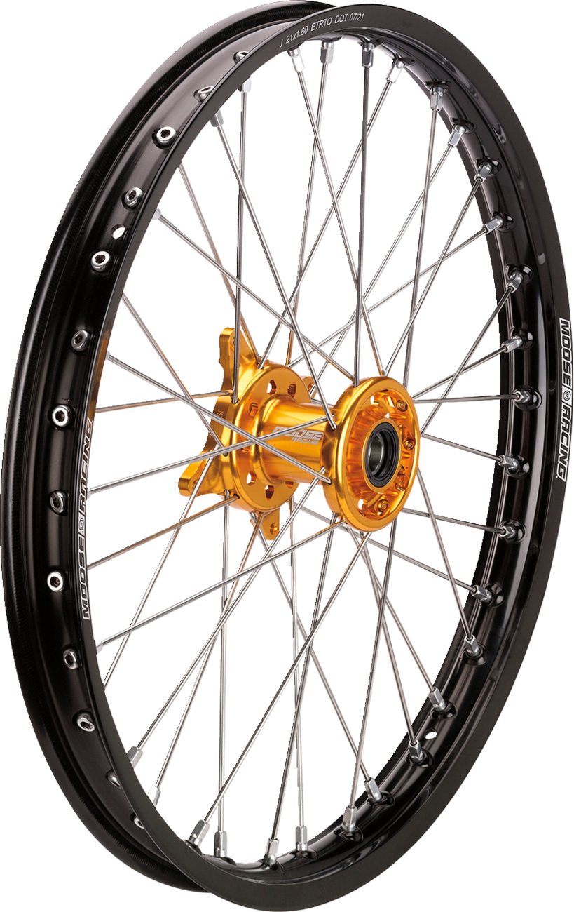 Rueda Completa SX-1 - Conjunto de Ruedas - SX-1 - Completa - Delantera - Rueda Negra/Buje Dorado - 21x1.6 - Suzuki RM-Z 250/450