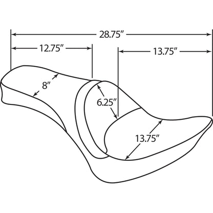 Asiento de cuero estilo solo de una sola pieza