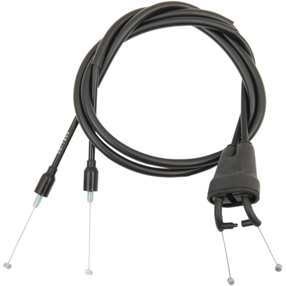 Cable del acelerador de vinilo negro.