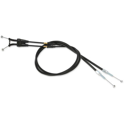 Cable del acelerador de vinilo negro.