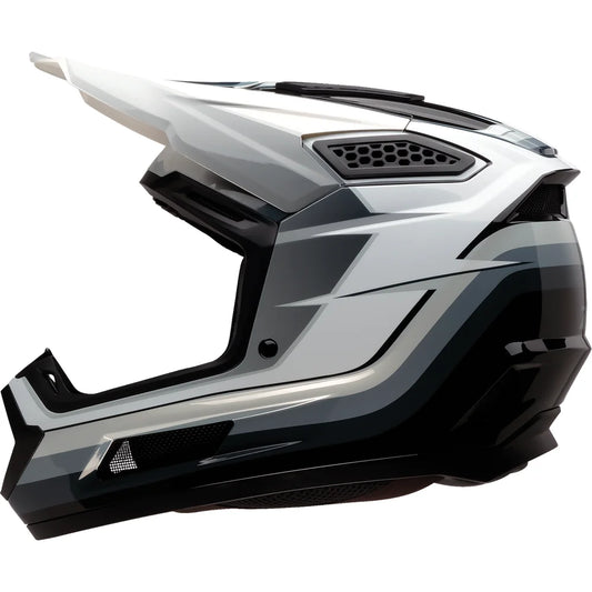 Casco dirt maxx vortex negro/blanco/gris